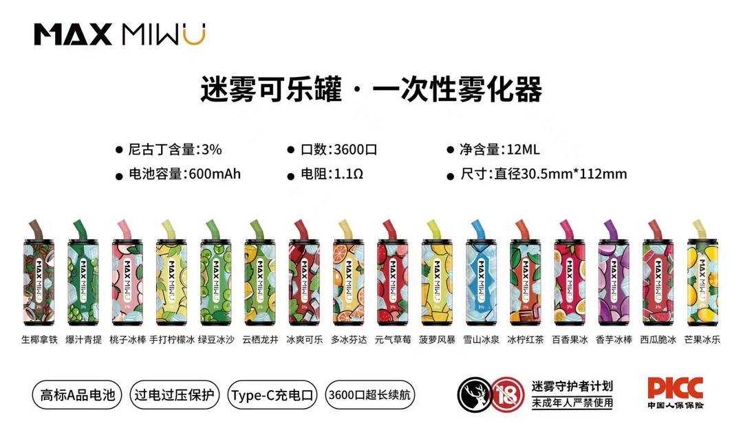 MAXMIWU COKE TIN 迷雾可乐罐大口数震撼上市！一次性巅峰之作