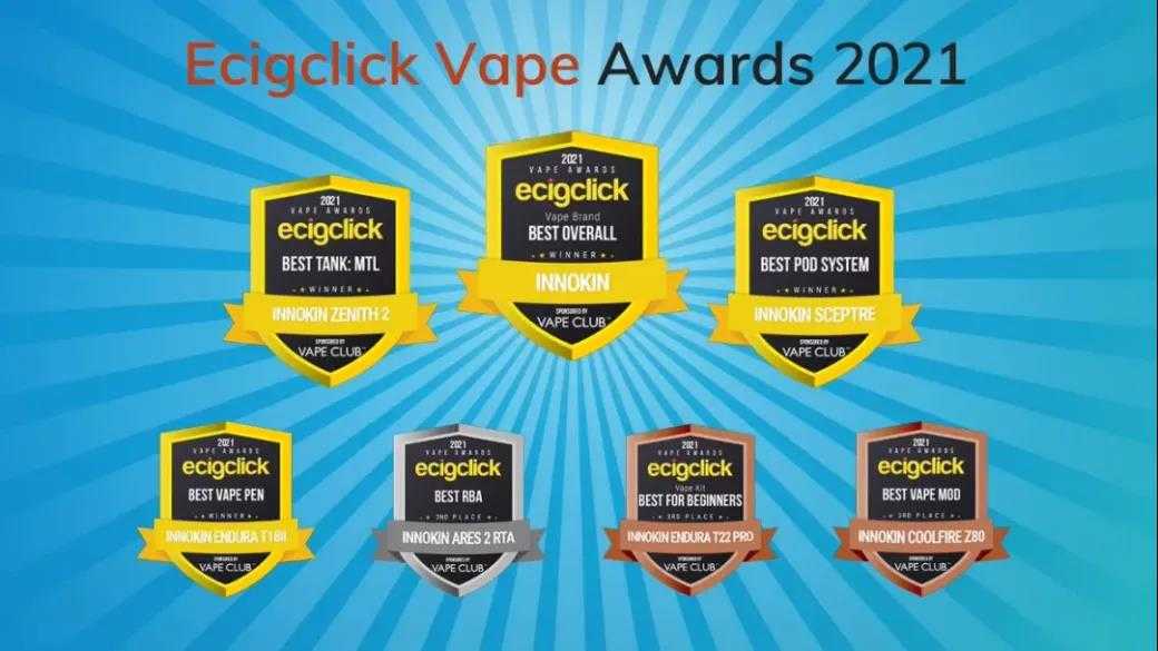 INNOKIN新宜康拿下Ecigclick年度最佳品牌